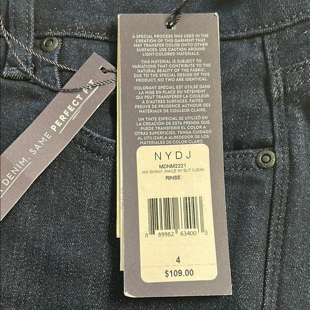 NYDJ Women's Skinny Jeans - Dark Blue - Picture 3 of 9